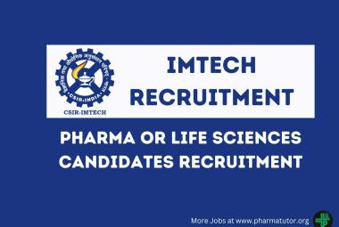 Job for Pharma or Life Sciences candidates at IMTech