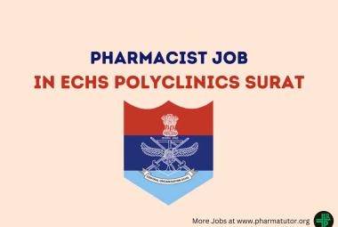 Job for Pharmacist in ECHS Polyclinics Surat