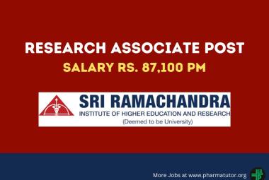 Job for Research Associate at Sri Ramachandra Institute of Higher Education and Research