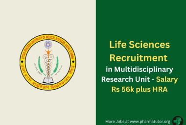 Life Sciences Recruitment in Multidisciplinary Research Unit at UPUMS
