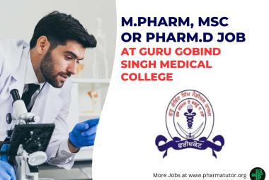 Opportunity for M.Pharm, MSc or Pharm.D under New Frontiers in Research Fund Agency at GGSMCH