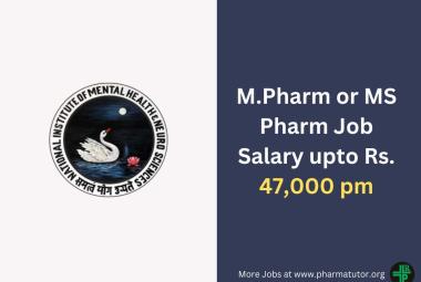Opportunity for M.Pharm or MS Pharm to Join NIMHANS as JRF