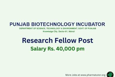 PBTI invites applications for post of Research Fellow