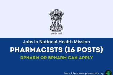 Recruitment for Pharmacists under National Health Mission