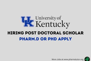 University of Kentucky Hiring Post Doctoral Scholar