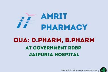 Vacancy for Pharmacist at Government RDBP Jaipuria Hospital