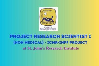 Vacancy for Research Scientist at St. John's Research Institute