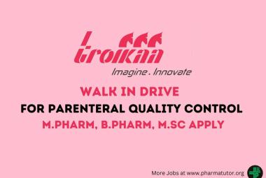 Walk In Drive for Parenteral Quality Control at Troikaa Pharma