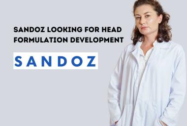 Work as Head Formulation Development at Sandoz