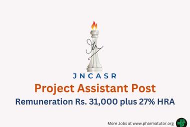 Applications are invited for post of Project Assistant at JNCASR