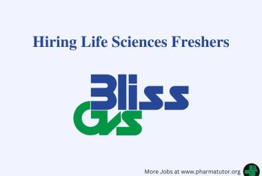 Bliss GVS Hiring Life Sciences Freshers