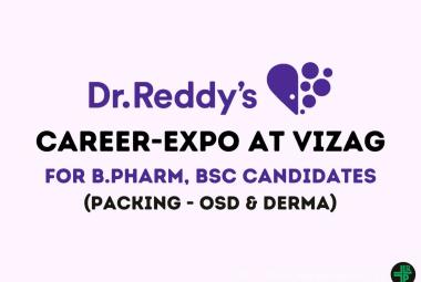 Career-Expo at Vizag in Dr. Reddy's Laboratories for B.Pharm, BSc candidates