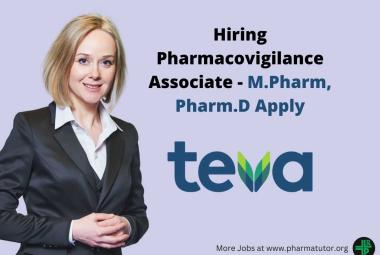 Hiring Pharmacovigilance Associate at Teva