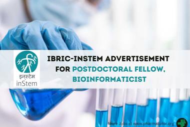 iBRIC-inStem invites applications for post of Postdoctoral fellow, Bioinformaticist