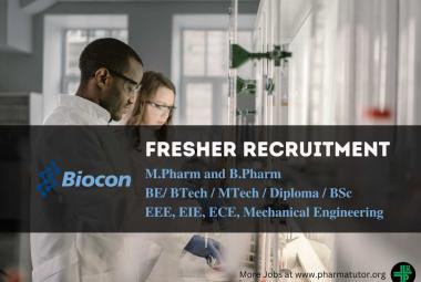 Internship opportunity only for freshers at Biocon Biologicals