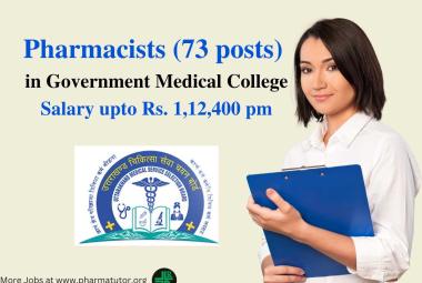 Job Openings for Pharmacists in Government Medical College
