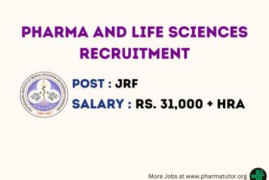 Pharma and Life Sciences candidates Job under DST funded project at PGIMER