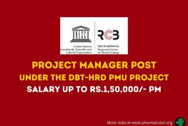 RCB invites applications for post of Project Manager under the DBT-HRD PMU project