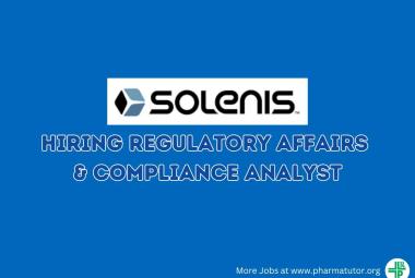 Solenis Company Hiring Regulatory Affairs & Compliance Analyst