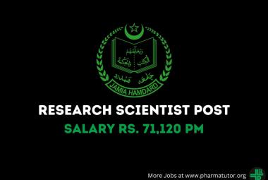 Vacancy for Research Scientist at Jamia Hamdard
