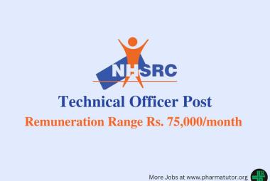 Vacancy for Technical Officer at NHSRC