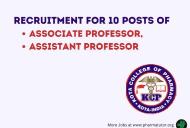Wanted Associate Professor, Assistant Professor at Kota College of Pharmacy