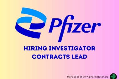 Work as Investigator Contracts Lead at Pfizer