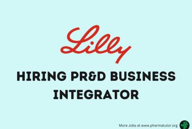 Work as PR&D Business Integrator at Lilly