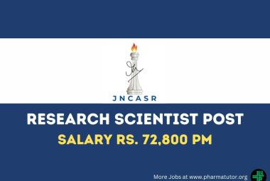Applications are invited for the post of Research Scientist at JNCASR