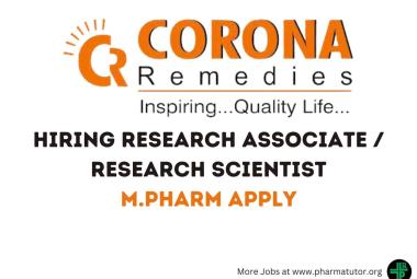 CORONA Remedies Hiring Research Associate - Research Scientist