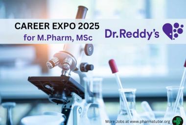 Dr. Reddy's Laboratories CAREER EXPO 2025 for M.Pharm, MSc