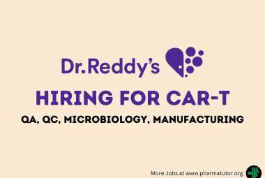Hiring for CAR-T at Dr. Reddy's Laboratories