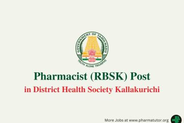 Job for Pharmacist in District Health Society Kallakurichi