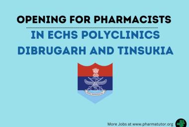 Job for Pharmacists under Ministry of Defence, ECHS