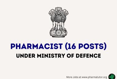 Job for Pharmacists under Ministry of Defence