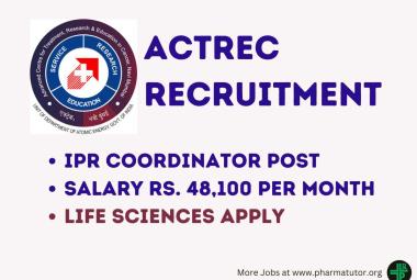 Life Sciences Recruitment as IPR Coordinator at ACTREC 