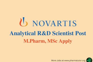 Novartis looking for Analytical R&D Scientist