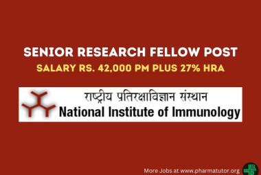 Vacancy for Senior Research Fellow at National Institute of Immunology