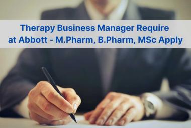 Abbott looking for Therapy Business Manager