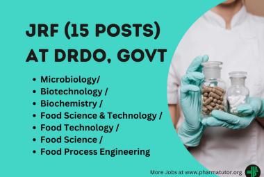 Advertisement of JUNIOR RESEARCH FELLOWSHIPS at Defence Institute of Bio-defence Technologies, DRDO