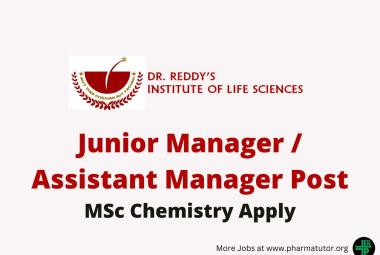 Applications are invited for Junior Manager / Assistant Manager at DRILS