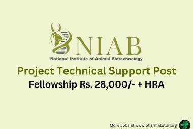 Applications are invited for post of Project Technical Support at NIAB