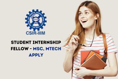 IIIM Student Internship Fellow - MSc, MTech Apply