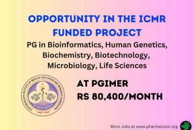 Opportunity in the ICMR funded Project at PGIMER