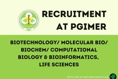 Opening as Project Research Scientist in the pathophysiology of ischemic stroke at PGIMER