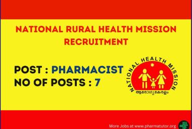 Recruitment for Pharmacists in State/District Health and Family Welfare Society