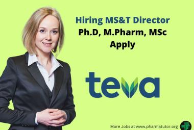 Work as MS&T Director at Teva