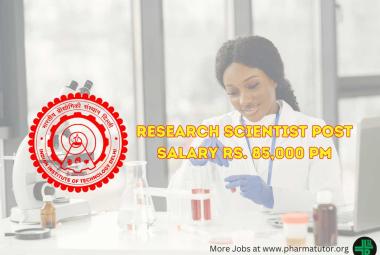 Applications are invited for Research Scientist at IIT Delhi