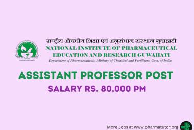 Apply Online for post of Assistant Professor at NIPER
