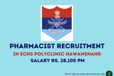 ECHS Polyclinic Nawanshahr invites applications for post of Pharmacist